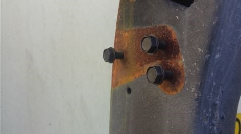 1968 - 1974 Nova Clutch Bellcrank Pivot Bracket, Frame Side Mounting Hardware Set, Angle 2