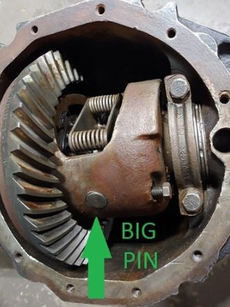 Standard Open and Positraction Cross Big Pin Shaft, 12 Bolt, Rear End Differential, Angle 2
