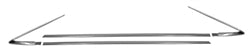 1966 - 1967 Chevelle Vinyl Top Chrome Trim Moldings Set, 4 Pieces