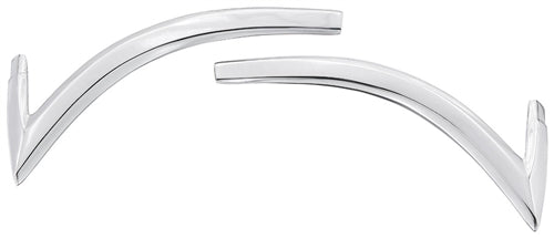 1968 - 1969 Chevelle Vinyl Top Chrome Trim Mouldings, Rear Corner Pieces Only, Pair