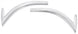 1968 - 1969 Chevelle Vinyl Top Chrome Trim Mouldings, Rear Corner Pieces Only, Pair
