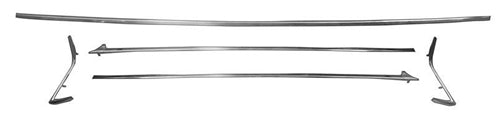 1970 - 1972 Chevelle Vinyl Top Chrome Trim Moldings Set, 7 Pieces