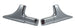 1970 - 1972 Chevelle Vinyl Top Trim Mouldings, Front Corners Only, Pair
