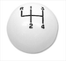 Shifter Knob Ball, White 4 Speed, 5/16 Inch Thread