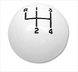 1965 - 1968 Nova Shifter Knob Ball, White 4 Speed, 5/16 Inch Thread