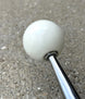 White 4 Speed Shifter Knob Ball for 3/8 Inch Coarse Thread Handles, Angle 5
