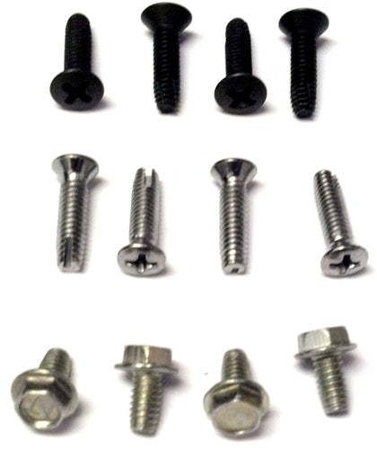 1968 - 1974 Nova Four Speed Console Center Shifter Plate and Slider Bracket Screws Set, 12 Pieces