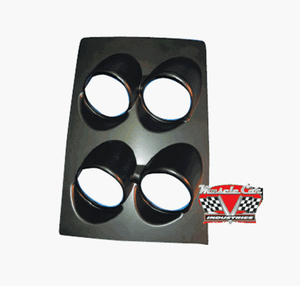 1968 - 1972 Nova Console Gauge Cover Housing, 2-1/16 Inch Round, Black