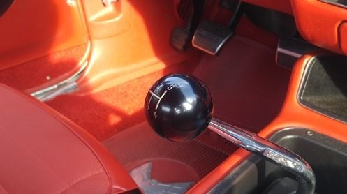 OE Style Black 4 Speed Shifter Knob Ball, 3/8 Inch Coarse Thread, 2-1/4" Diameter, Angle 3