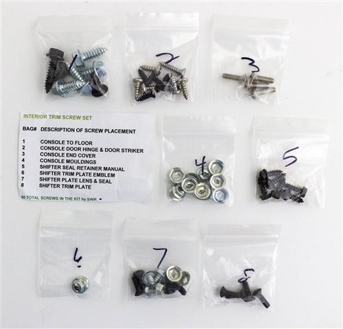 1968 - 1972 Chevelle Console Housing Assembly Hardware Screws Set