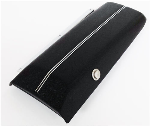 1970 - 1972 Chevelle Console Door Lid with Moulding, Hinge and Lock, Angle 2