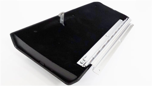 1970 - 1972 Chevelle Console Door Lid with Moulding, Hinge and Lock, Angle 3