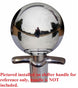 1964 - 1967 Chevelle and Nova Chevy II Chrome 4-Speed Shift Knob Ball, 9/16-18", Original Style, Angle 2