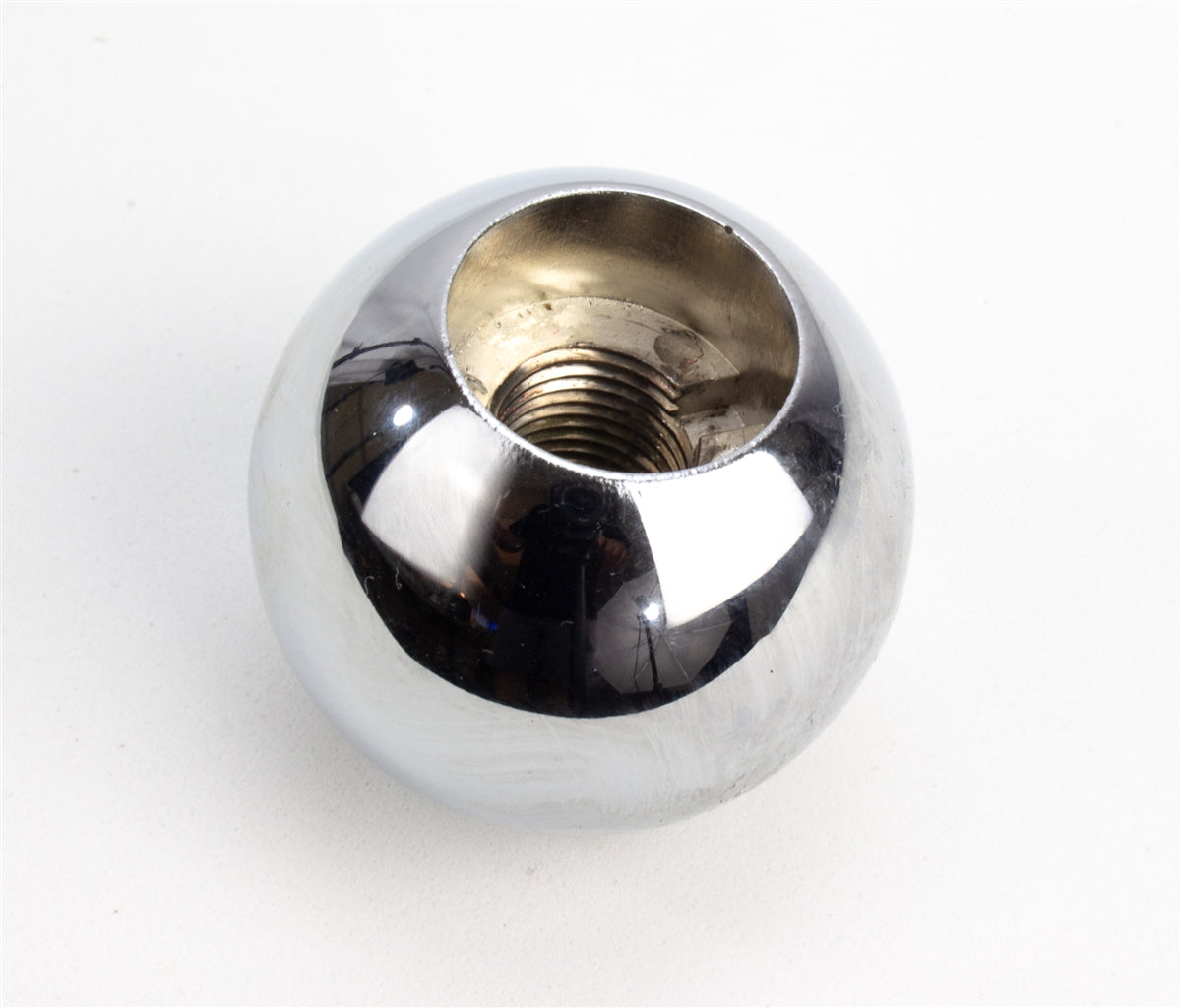 1964 - 1967 Chevelle and Nova Chevy II Chrome 4-Speed Shift Knob Ball, 9/16-18", Original Style, Angle 3