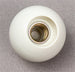 1964 - 1967 Chevelle and Nova Chevy II White 4-Speed Shift Knob Ball, 9/16-18", Original Style, Angle 3