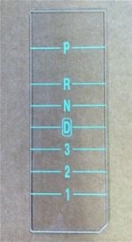 1968 - 1970 Chevelle Overdrive Console Shift Indicator Lens, TH700-R4, TH200-4R, 4L60