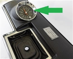 1966 - 1967 Chevelle Console Clock Lens, USA Made, Angle 2