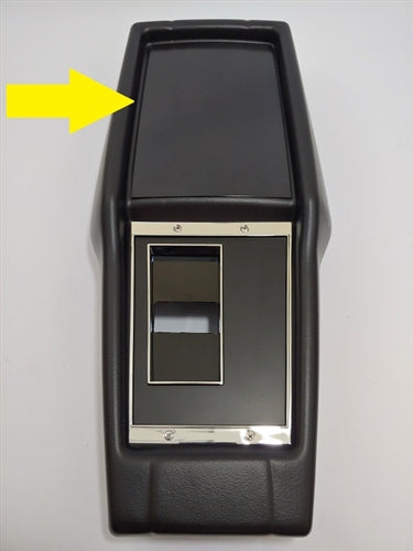 1968 - 1974 Nova Console Forward Shift Plate, Black Finish, Angle 2