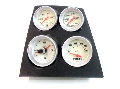 1968 - 1972 Nova Custom Console Gauge Assembly, Round Housing with Clock