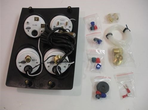 1968 - 1972 Nova Custom Console Gauge Assembly, Round Housing with Clock, Angle 2
