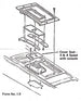 1968 - 1972 Nova Upper Console Shifter Plate Boot Slider Seal, 4-Speed, Angle 2