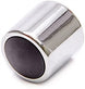 Custom Polished Chrome Floor Mounted Headlight Dimmer Switch Cover, Choose Black or Chrome Top, Angle 2