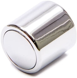 Custom Polished Chrome Floor Mounted Headlight Dimmer Switch Cover, Choose Black or Chrome Top, Angle 3