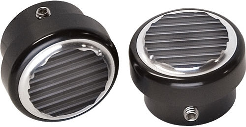 1964 - 1972 Chevelle or Nova Custom Billet Aluminum Headlight Dimmer Switch Cover, RIBBED BLACK ANODIZED