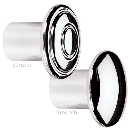 Billet Specialties Custom Dash Knob, Polished Classic Ribbed Top, Each, Angle 2