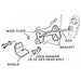 1964 - 1968 Chevelle and Nova Backup Reverse Light Switch Mounting Kit with Rod, Muncie 4-Speed, Angle 2