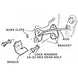1964 - 1968 Chevelle and Nova Backup Reverse Light Switch Mounting Kit with Rod, Muncie 4-Speed, Angle 2