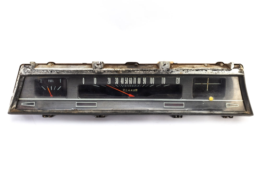 1967 Chevelle Dash Gauge Cluster Housing Assembly, Floor Shift, Original GM Used