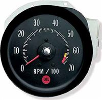 1971 - 1972 Chevelle Dash Tachometer Gauge, 6500 Redline