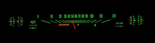 1966 - 1967 Chevelle Dash Instrument Cluster Gauges Set, RTX : Speedometer, Tachometer, Oil Pressure, Water Temp, Angle 5