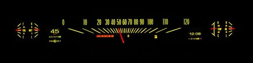 1966 - 1967 Chevelle Dash Instrument Cluster Gauges Set, RTX : Speedometer, Tachometer, Oil Pressure, Water Temp, Angle 7