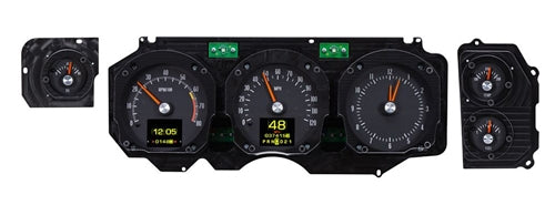 1970 - 1972 Chevelle Dash Instrument Cluster Gauges Set, RTX : Speedometer, Tachometer, Oil Pressure, Water Temp, Angle 2