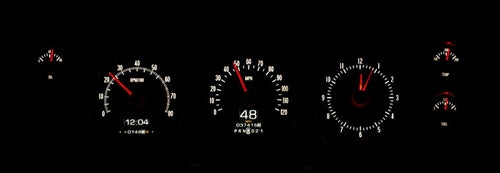 1970 - 1972 Chevelle Dash Instrument Cluster Gauges Set, RTX : Speedometer, Tachometer, Oil Pressure, Water Temp, Angle 3