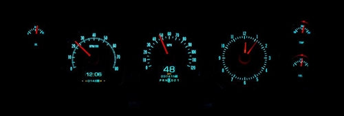 1970 - 1972 Chevelle Dash Instrument Cluster Gauges Set, RTX : Speedometer, Tachometer, Oil Pressure, Water Temp, Angle 6
