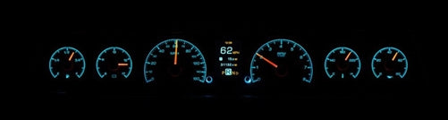 1966 - 1967 Chevelle Dash Instrument Cluster Gauges Set, HDX : Speedometer, Tachometer, Oil Pressure, Water Temp, Angle 9