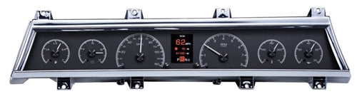 1966 - 1967 Chevelle Dash Instrument Cluster Gauges Set, HDX : Speedometer, Tachometer, Oil Pressure, Water Temp, Angle 2