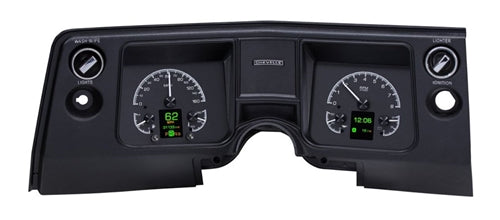 1968 Chevelle Dash Instrument Cluster Gauges Set, HDX : Speedometer, Tachometer, Oil Pressure, Water Temp, Angle 2