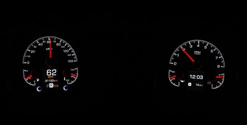 1968 Chevelle Dash Instrument Cluster Gauges Set, HDX : Speedometer, Tachometer, Oil Pressure, Water Temp, Angle 4