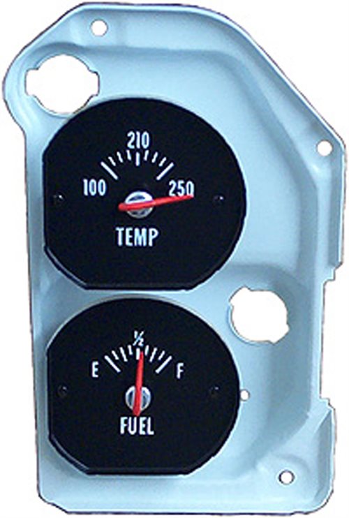1971 - 1972 Chevelle Temperature and Fuel Gas Gauge Set with Mounting Bracket Dash Plate for SS Super Sport Models
