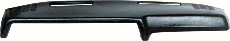 A black molded plastic automotive part, likely a bumper cover or trim piece, shown against a plain white background.
