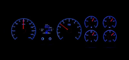 1970 - 1972 Chevelle Malibu SWEEP Dash Instrument Cluster Gauges Set, HDX : Speedometer, Tachometer, Oil Pressure, Angle 9