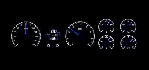1970 - 1972 Chevelle Malibu SWEEP Dash Instrument Cluster Gauges Set, HDX : Speedometer, Tachometer, Oil Pressure, Angle 10