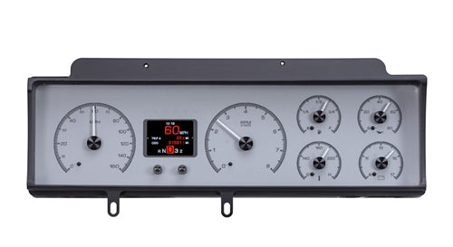 1970 - 1972 Chevelle Malibu SWEEP Dash Instrument Cluster Gauges Set, HDX : Speedometer, Tachometer, Oil Pressure, Angle 2
