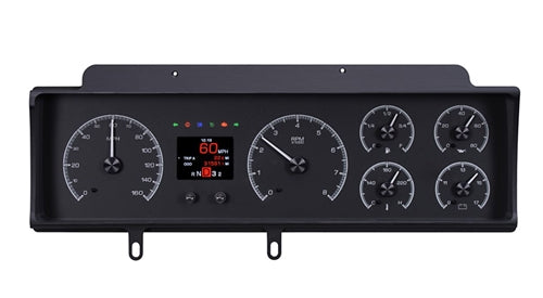 1970 - 1972 Chevelle Malibu SWEEP Dash Instrument Cluster Gauges Set, HDX : Speedometer, Tachometer, Oil Pressure, Angle 4