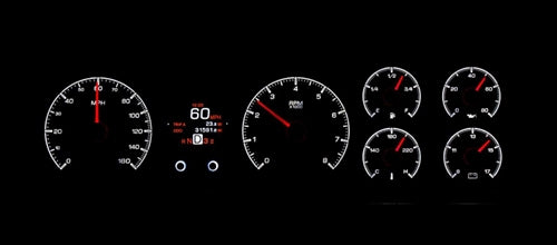 1970 - 1972 Chevelle Malibu SWEEP Dash Instrument Cluster Gauges Set, HDX : Speedometer, Tachometer, Oil Pressure, Angle 6
