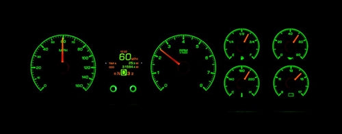 1970 - 1972 Chevelle Malibu SWEEP Dash Instrument Cluster Gauges Set, HDX : Speedometer, Tachometer, Oil Pressure, Angle 7